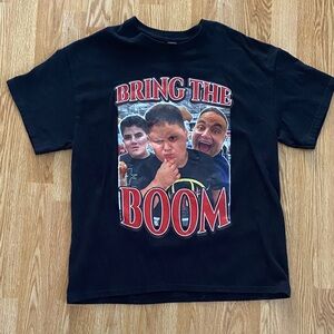 5 for $25! Graphic 'Bring The Boom' Black T-shirt Costco Guys Rizzler